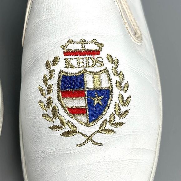KEDS Vintage 90th White Embroidered Soft Leather Shoes Sneakers US 8 (vintage 9) - Picture 8 of 12